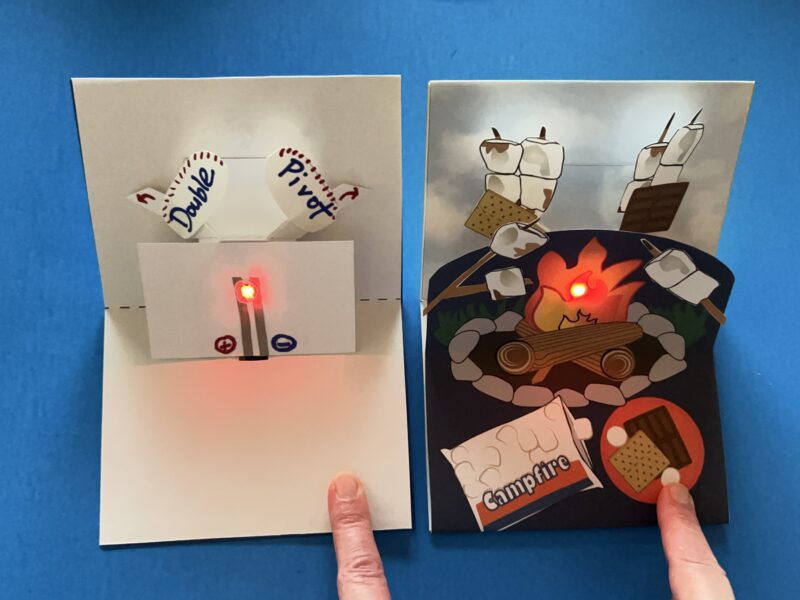 PopUpTober: Light-Up Double-Pivot Pop-Up Mechanism (featuring Chibitronics)