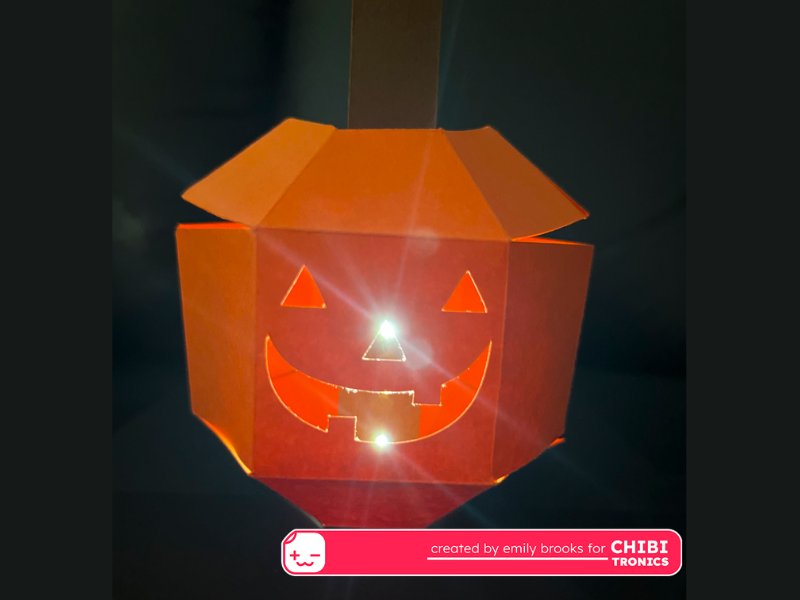 How to Make a Flickering Jack-O-Lantern with Chibitronics White Fade LED Stickers (by Emily Brooks)