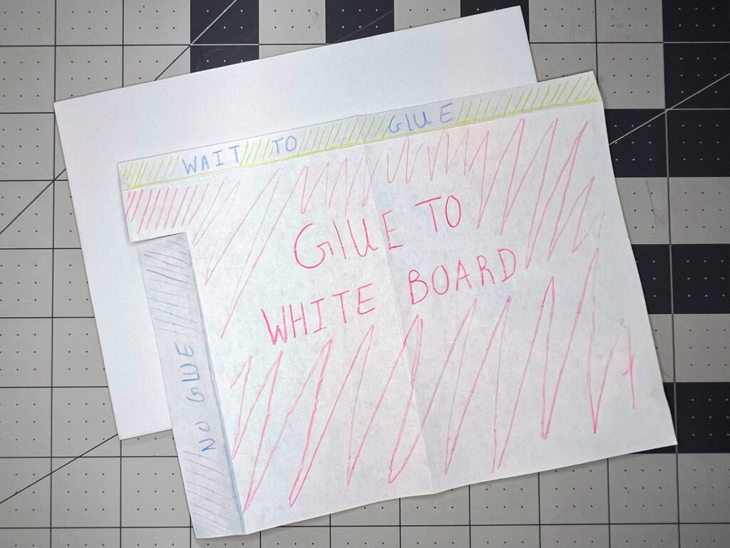 See where to apply glue