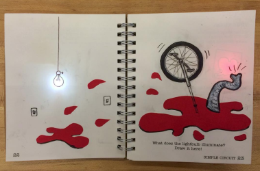 simple LED unicycle accident